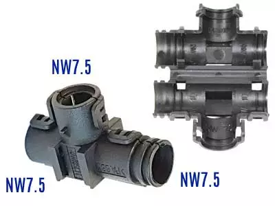 Suojaputken T-liitin NW7.5 - Kaapelit ja suojaputket - 1090-01860-1 - 1