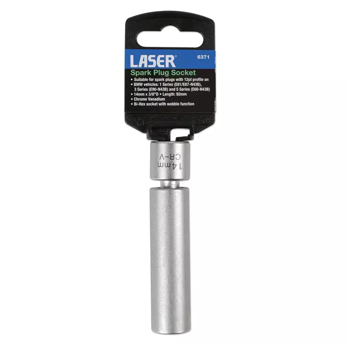 Sytytystulppahylsy 14mm 3/8" nivelletty - Hehku- ja sytytystyökalut - 258-6371 - 1