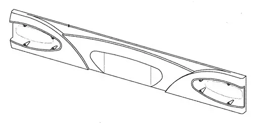 Takavalopaneli 2479mm valkoinen 250cm leveään vaunuun 2001-2006 - Peräkärryn takavalot - 6510050001 - 1