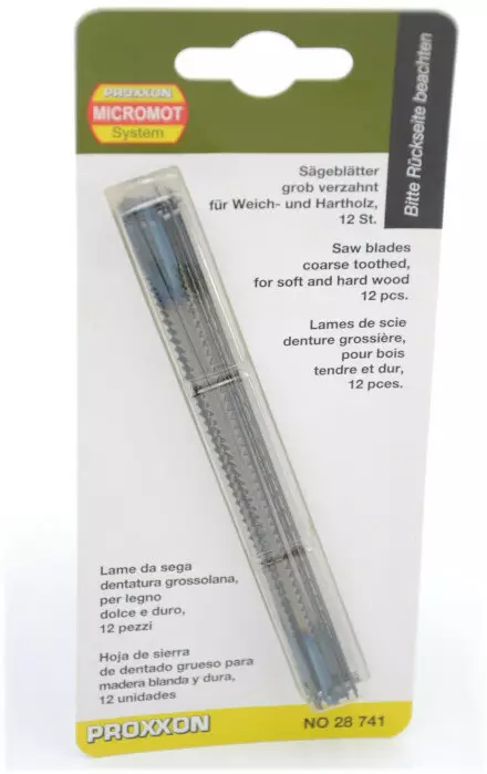 Tappikiinnitteinen lehtisahanterä harvahammastus 12 kpl - Proxxon lajitelmat ja muut terät - 28741 - 1
