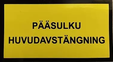 Tarra kaasun pääsulku, Suomi / Ruotsi 6x3 cm - Kaasujärjestelmän tarvikkeet - 0500401 - 1