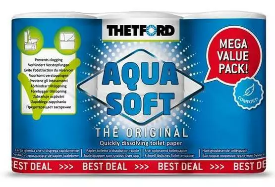 Thetford Aqua Soft WC-paperi 6rl VALUE PACK - WC tarvikkeet ja kemikaalit - 202241 - 1