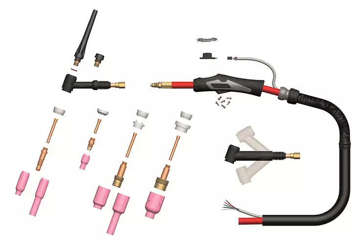 TIG poltin WP17-FX 8 m - TIG-polttimet ja kulutusosat - WA66361 - 1
