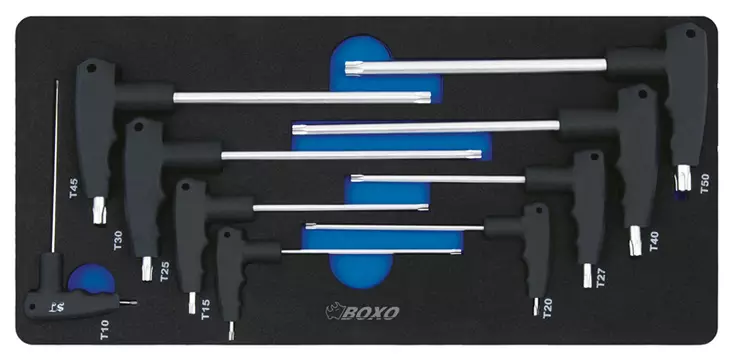 Torx Avainsarja T-kahvalla Boxo Vaunuun - Työkalumoduulit työkaluvaunuihin - 284-BX021 - 1