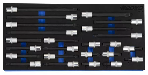 Torx Hylsysarja 3/8" T20-T55, 24-osaa - Työkalumoduulit työkaluvaunuihin - 284-BX581 - 1