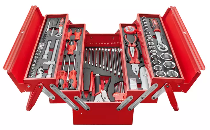 Työkalupakki tykaluilla 1/4" 1/2" 84-osaa - Työkalupakit - TX47161 - 2