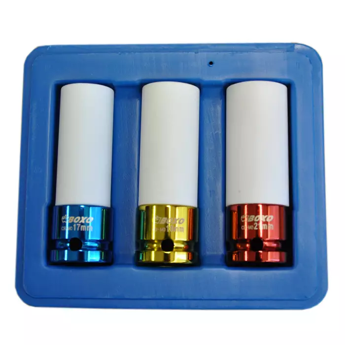 Vannehylsysarja 17,19 & 21 mm Boxo 1/2" - Vannehylsyt ja momenttisauvat - 284-B171921 - 1