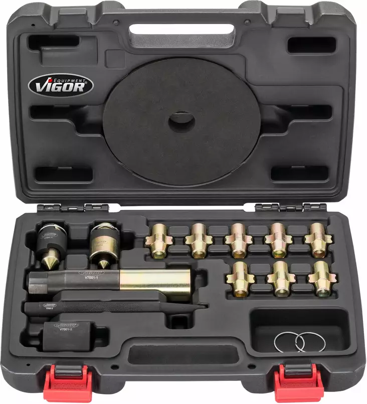 Vigor lukkopulttien irrotustyökalusarja 13 osaa - Vannehylsyt ja momenttisauvat - VIGV7001 - 1