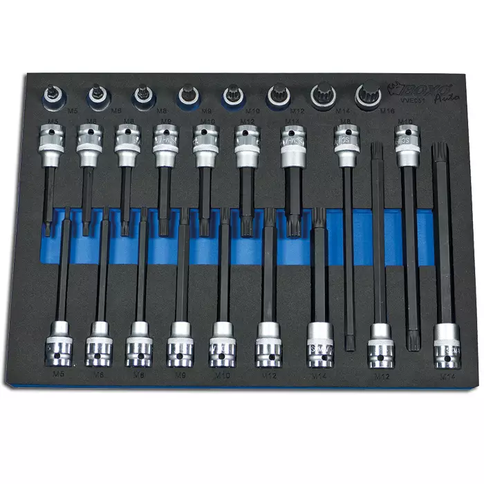 XZN Hylsykärkisarja 1/2" 26-osaa M5-M16 - Erikoistyökalut työkaluvaunuun - 291-BE051 - 1