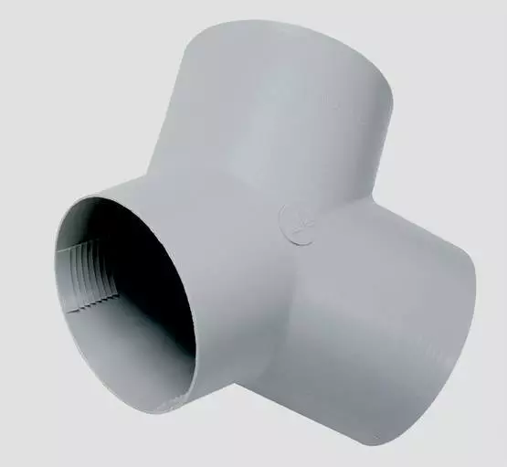 Y-kappale 65/72mm harmaa 65(72)/65(72)/65(72)mm - Ilmakeskuslämmityksen asennustarvikkeet - 40192-01 - 1