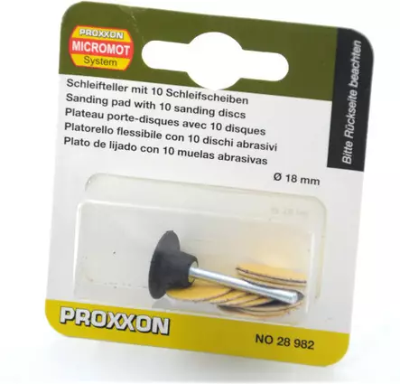 Hiomalaikka & kiinnitysvarsi, Ø 18 mm - Proxxon katkaisu- ja hiontalaikat - 28982 - 2