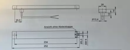 Jokon Lisäjarruvalo Led 12V pinta- asenn Lisäjarruvalo 252X14mm 500mm kaapelilla - Peräkärryn peruutus- ja takasumuvalot - 0900902 - 2