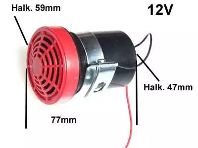 Peruutushälytin 12 V Ø 47 - 59 mm - Elektroniikka - 1552-4012 - 2