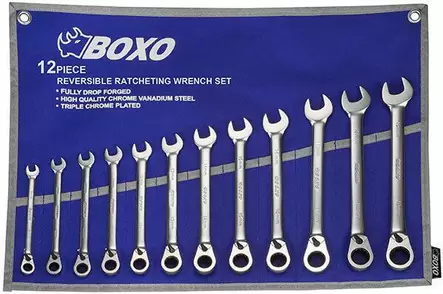 Räikkälenkkisarja suunnanvaihto 12-osaa 8-19mm - Jako- ja lenkkiavaimet - 284-B41-S12 - 1