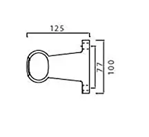 Sivuvalo pu/va varsi 125mm 12V/DC 1 m johto - Äärivalot - 0900852 - 2