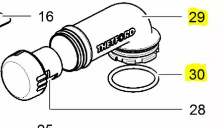 Thetford jätesäiliön tyhjennysputki C250/C260 - Kaikki Thetford kasettivessojen varaosat - 5071992 - 1