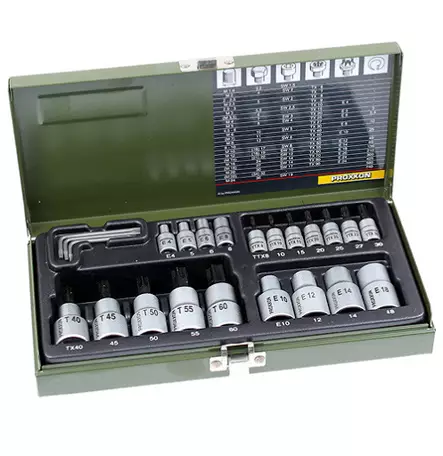 Hylsysarja 1/4" ja 1/2" torx 24-osaa - Hylsysarjat - 23102 - 1