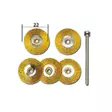 Messinkinen harjalaikka,Ø 22 mm 5 kpl - Proxxon timantti, kiillotus ja puhdistus - 28962 - 1