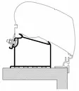 Thule kiinnityssarja Adria Caravan 2015 2x 50 cm + 2x 27 cm 9200 / 6300 / 6200 - Kattokiinnikkeet markiisiin - 309982 - 1