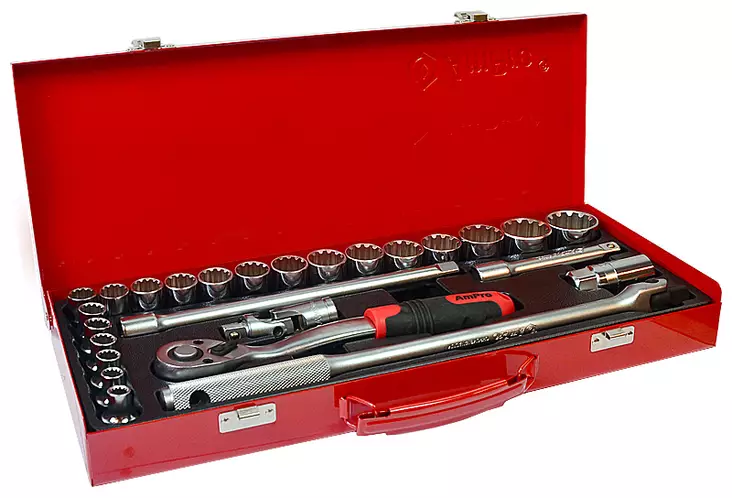 26 osainen Hylsysarja Urahylsyillä 1/2" vääntiö - Hylsysarjat - T45992 - 2