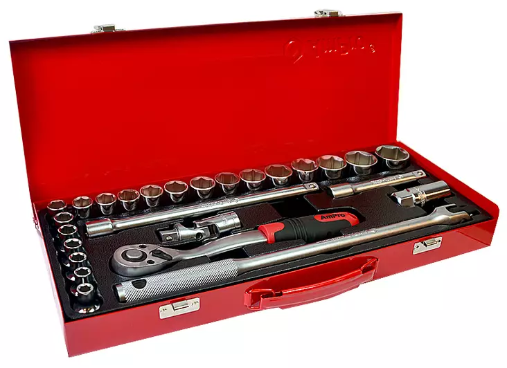 26 osainen Työkalusarja 1/2" vääntiöllä - Hylsysarjat - T45412 - 2