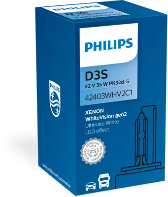 Autolamppu Philips D3S 42V 35W WHITEVIS GEN2 - Auton polttimot - 100-D3SWHV2 - 1