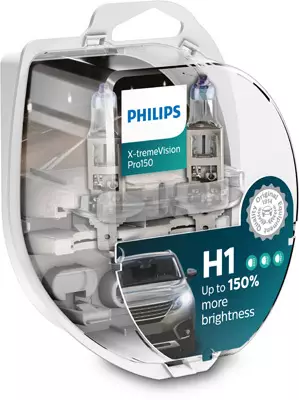 Autolamppu Philips H1 X-Treme Vision Pro 150% - Auton polttimot - 100-12258XVPS2 - 1