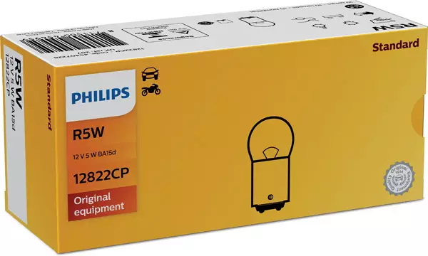 Autolamppu Philips R5W 12V 5W BA15D - Auton polttimot - 100-12822 - 1