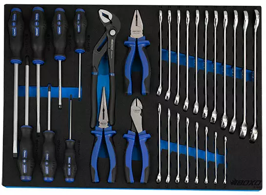 Boxo Työkalusarja Moduulissa Ruuvitaltta-, Pihti- ja Lenkkisarja - Työkalumoduulit työkaluvaunuihin - 285-TK143-2 - 1