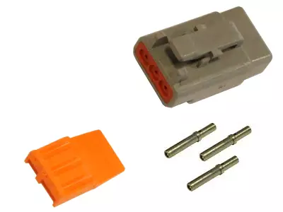 Deutsch DTM Liitin / Pistoke 3-pin. Naaras 0.5mm² - Deutsch-liittimet - 1605-N8K072 - 1