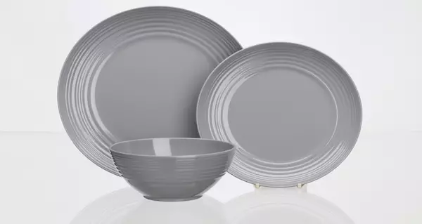 Flamefield melamiiniastiasto Non Slip harmaa, 12 osaa - Melamiiniastiastot ja aterimet - NSG0112 - 1