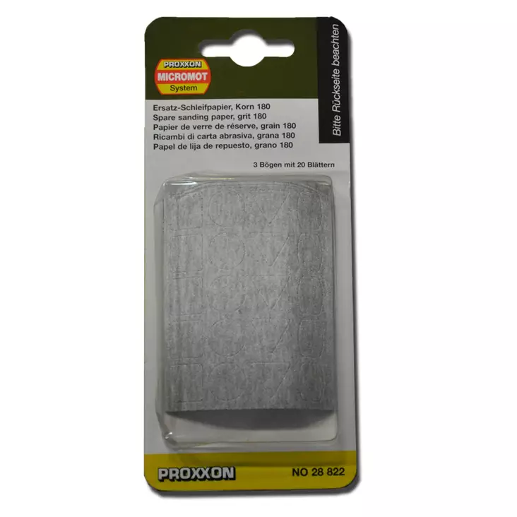 Hiomapaperit PS 13-hiomakynään P180 3 arkkia - Proxxon käsilaitteiden varusteet - 28822 - 1
