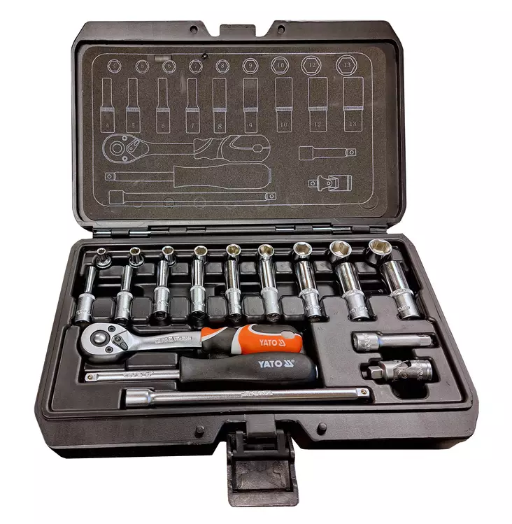 Hylsysarja 1/4" 23-osaa Yato - Hylsysarjat - Y-3212 - 1