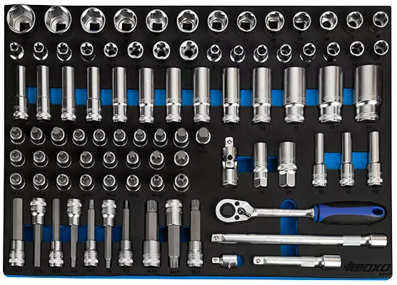 Hylsysarja Työkaluvaunuun 1/2" 88-osaa Boxo - Työkalumoduulit työkaluvaunuihin - 285-TK330-2 - 1