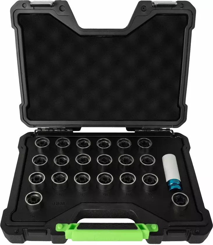 JBM lukkopultti hylsysarja vw 521-560 21 osaa - Rengastyökalut - 50-54812 - 1