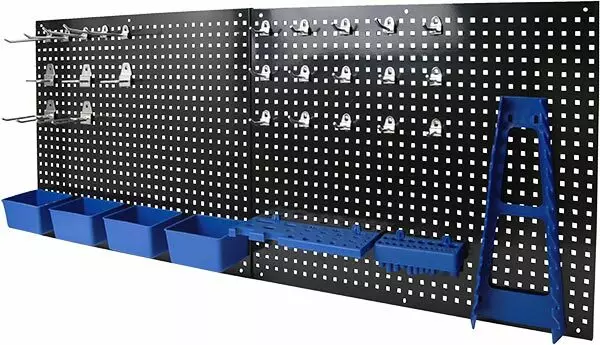 Kaksi reikälevyä 28 kannattimella ja 4 muovilaatikolla 550 x 445 mm / 1 levy - Reikälevyt - 699-RL32 - 1