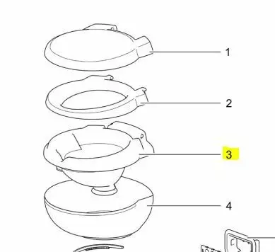 Kulhon sisäosa C260 Istuimen kulhon sisäosa - Kaikki Thetford kasettivessojen varaosat - 9343362 - 1