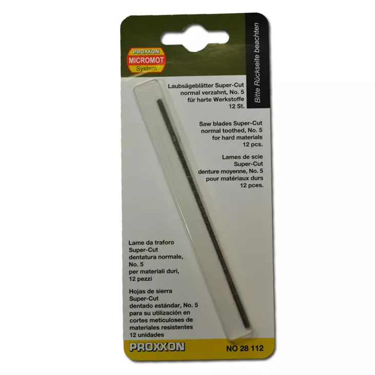 Lehtisahanterä Normaali Super-Cut 12 kpl No. 5: 36 TPI Proxxon 130 x 0,85 x 0,4 mm - Proxxon lajitelmat ja muut terät - 28112 - 1