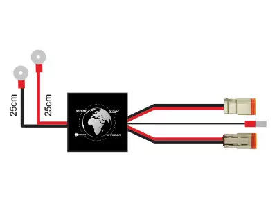 Lisävalojen Johtosarja 2kpl DT Liitin 12V 2 x 100W, 24V 2 x 200W - Lisävalojen johtosarjat - 1605-WK032 - 1