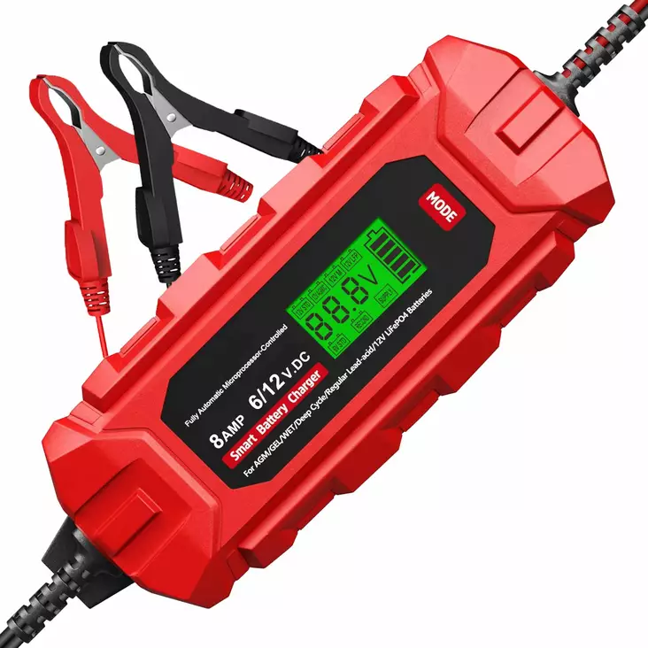 M+ AKKULATURI ÄLYVERSIO, LATAUSVIRTA 8,0A JÄNNITE 6/12V - Apukäynnistimet - MAL80612 - 1