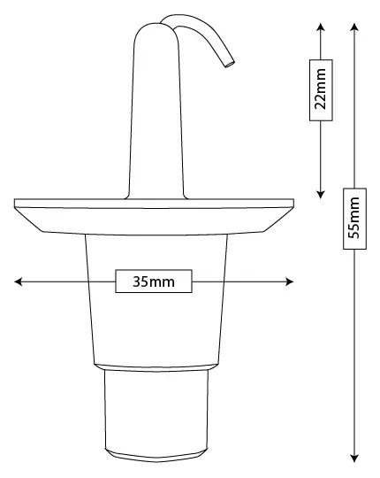 Maskisuoja kiinnike 22mm - Maskisuoja kiinnikkeet - TSKIIN22 - 1