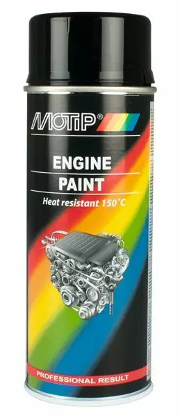 Moottorilohkomaali Musta 400 ml Motip - Kuumakestomaalit - 104-04092 - 1