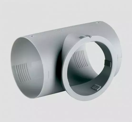 Päätesuuttimen T-jakokappale 65/72mm - Ilmakeskuslämmityksen asennustarvikkeet - 40152-02 - 1