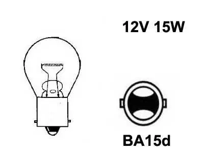 Polttimo Autoline 12V 15W BA15D - Auton polttimot - 12402 - 1