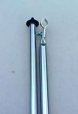 Pystytanko 25x1mm teräs 170-260 cm tassu/koura - Telttojen lisävarusteet ja tarvikkeet - 800360-2 - 1