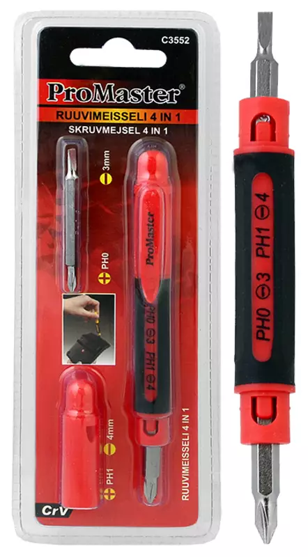 Ruuvimeisseli 4 in 1 - Ruuvitaltat - C3552 - 1