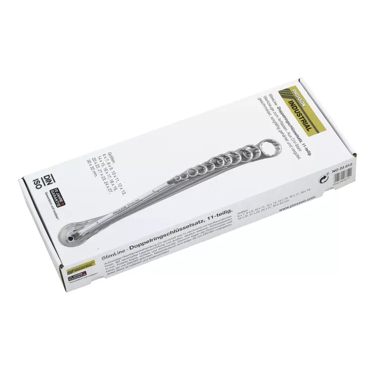 SlimLine double ring lenkkiavainsarja 11-osaa - Jako- ja lenkkiavaimet - 23812 - 1