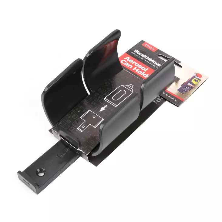 Spraypullopidike 2kpl StealthMounts - StealthMounts työkalupidikkeet - OM-CAN-BLK-2 - 1