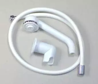 Suihkusarja Riva sisältää suihkukahvan, letkun ja seinäkiinnikkeen - Hanat ja suihkutarvikkeet - 5611150002 - 1