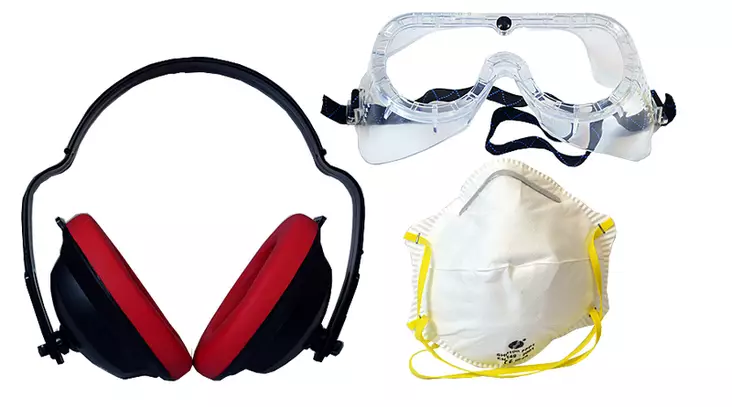 Suojainsarja 3-osaa FFP1 - Hengityssuojaimet - QT1302 - 2